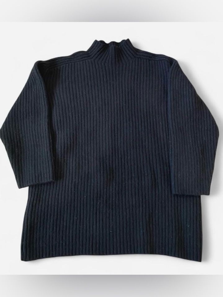 J.Crew Ribbed Mock Neck Sweater - Black